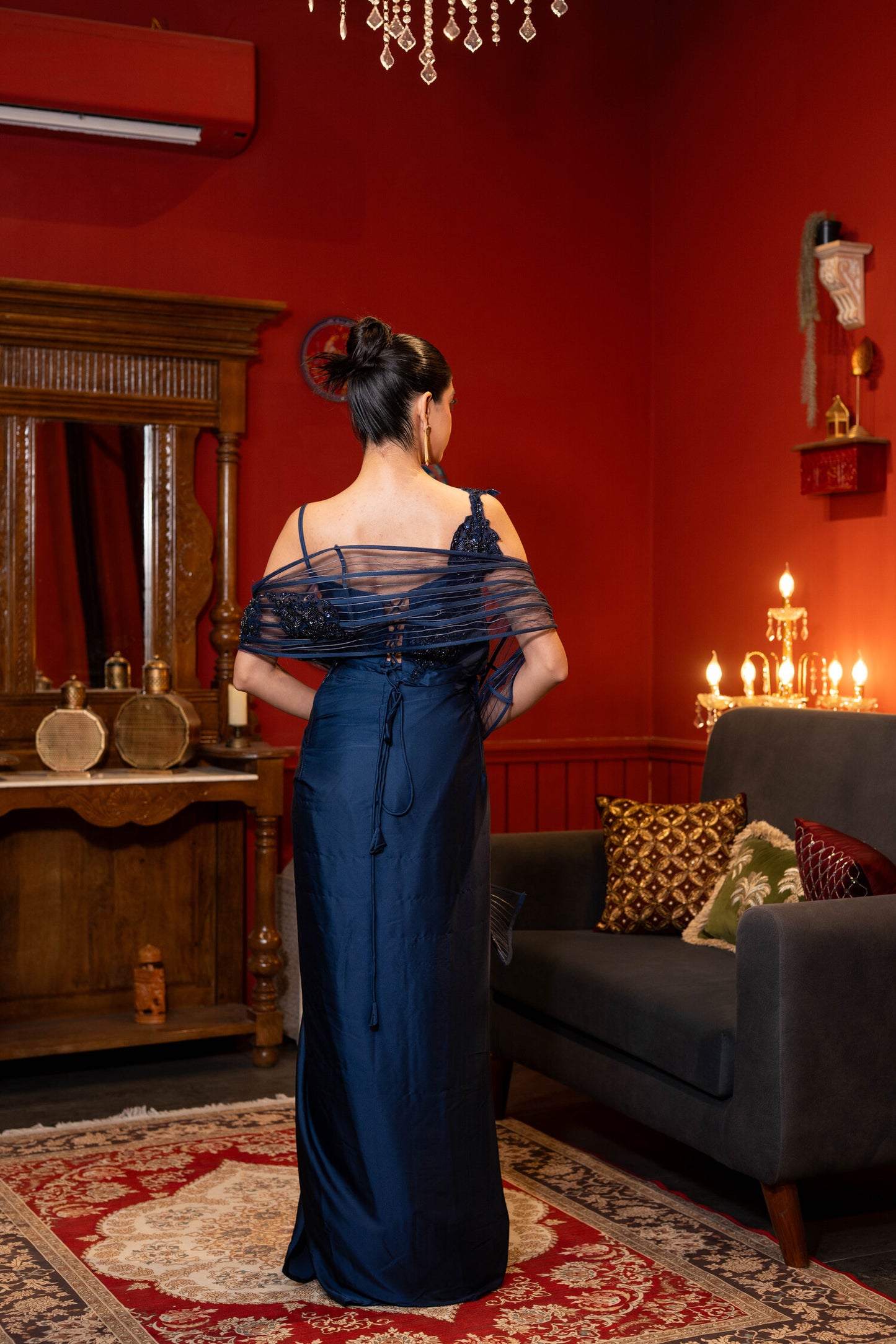 Midnight Opulence Draped Saree