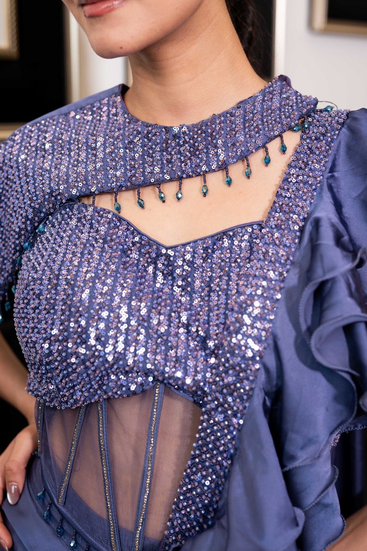 Amethyst Cascade Drape Set