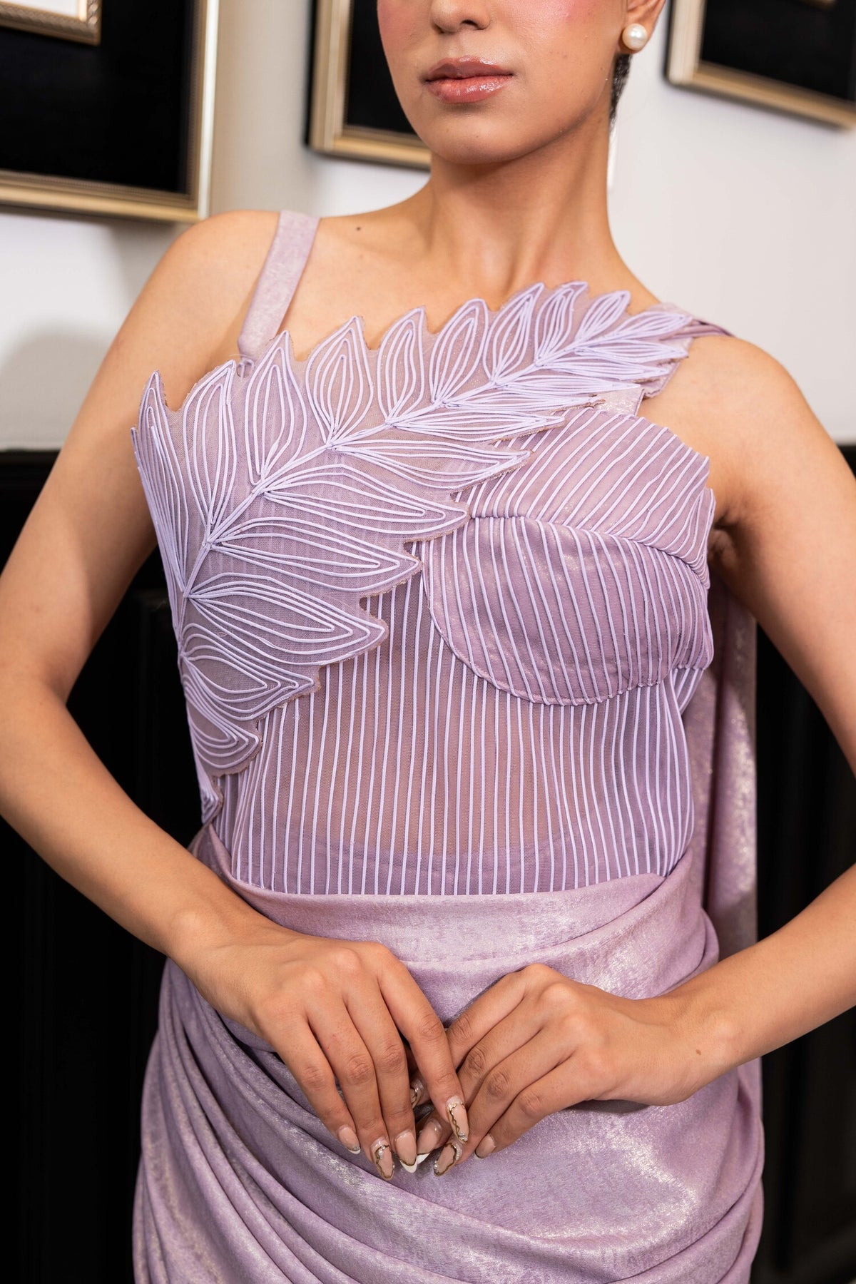Lilac Whisper Drape Saree