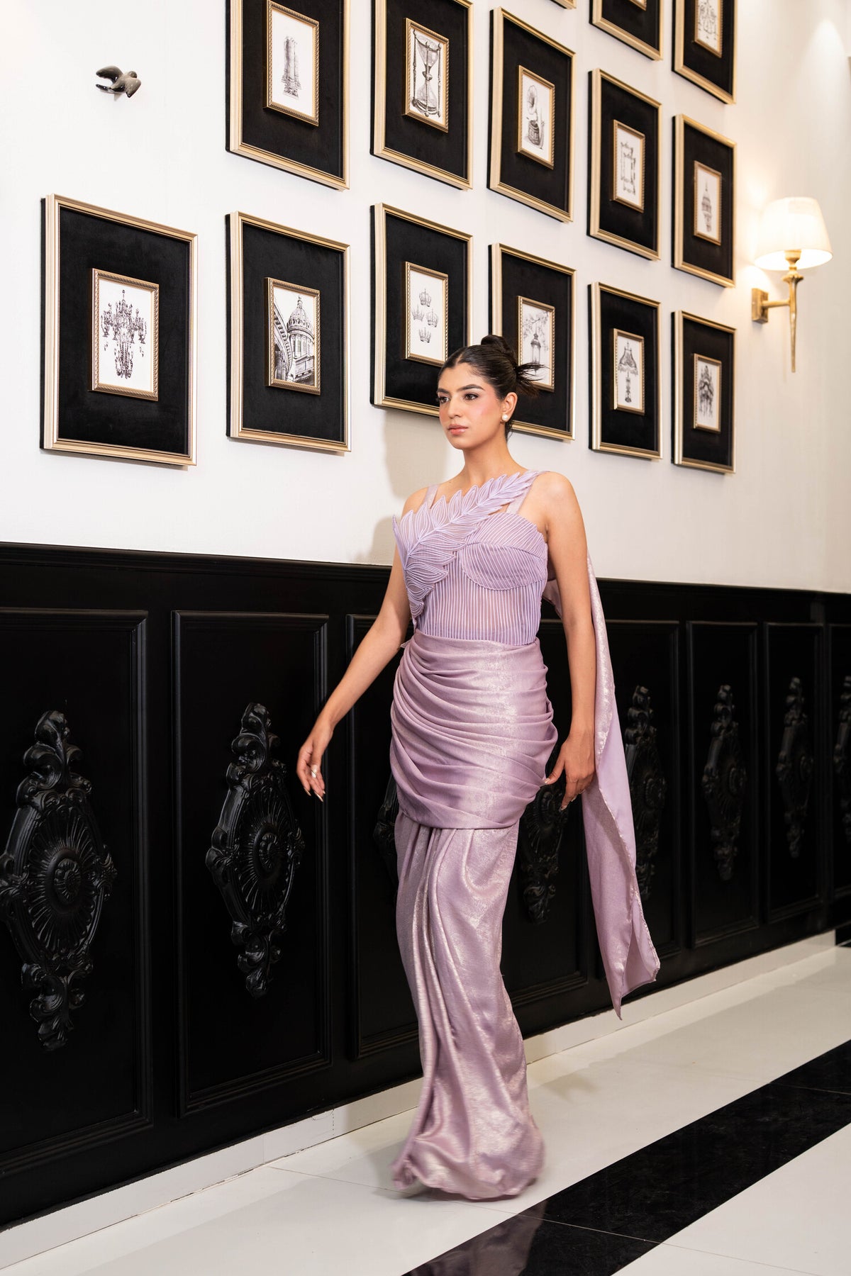 Lilac Whisper Drape Saree