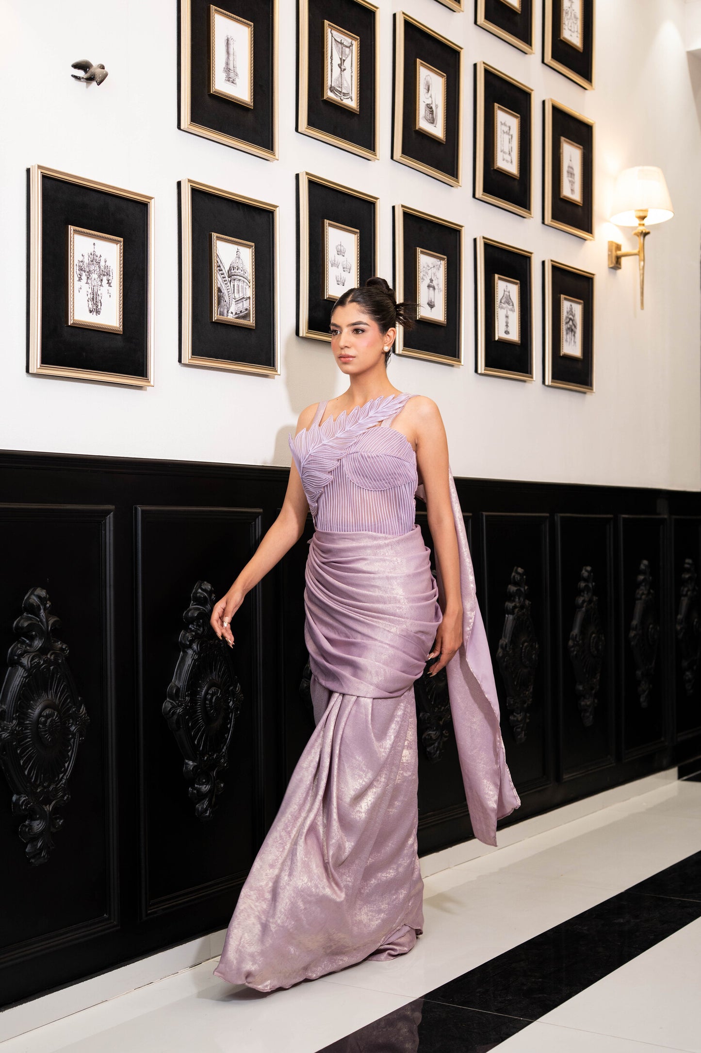 Lilac Whisper Drape Saree