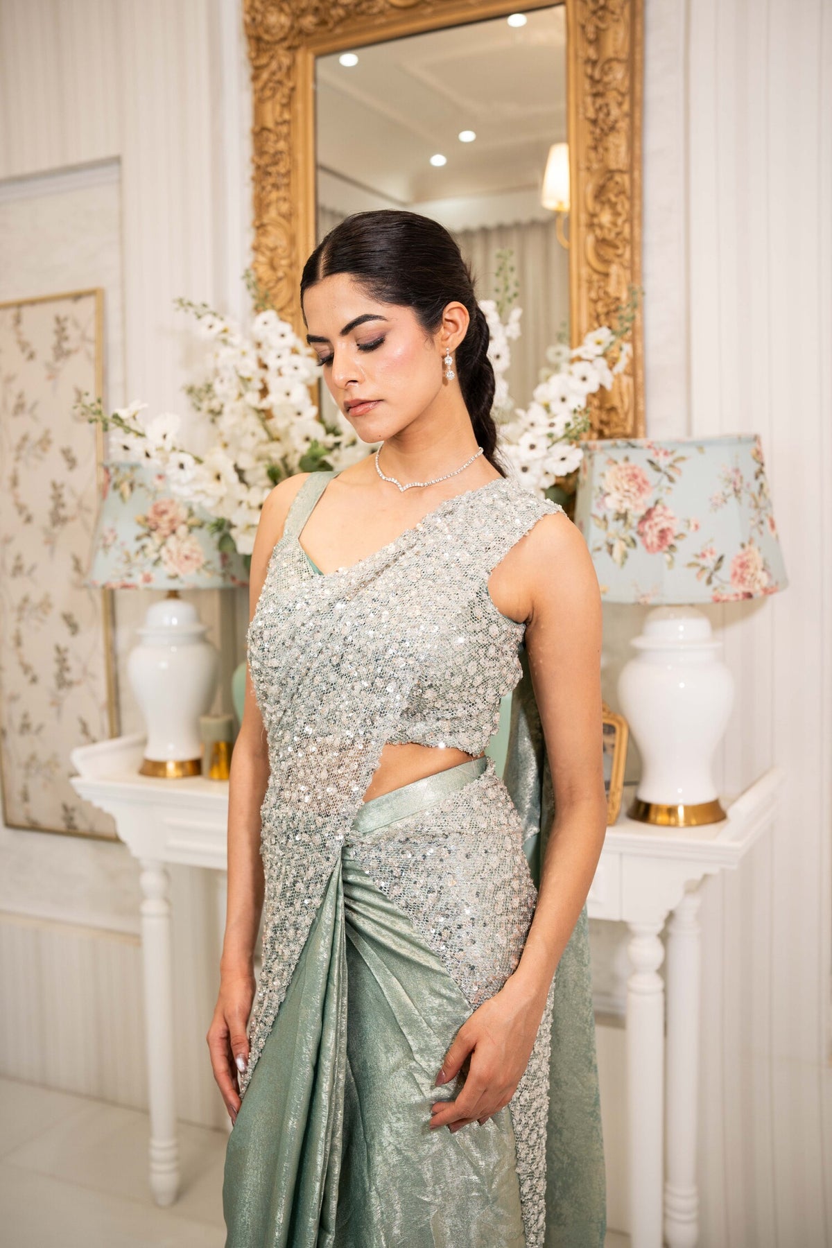 Moonstone Drape Saree