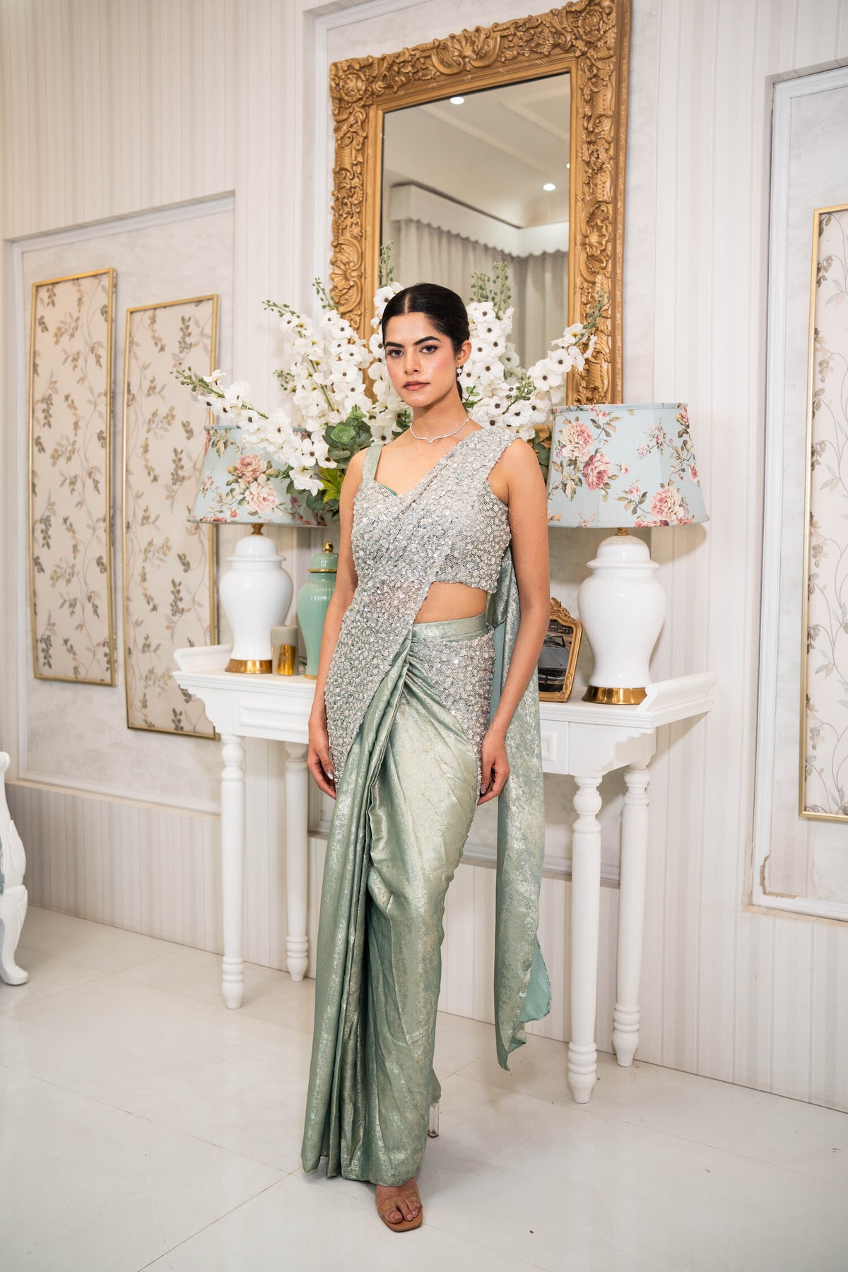 Moonstone Drape Saree