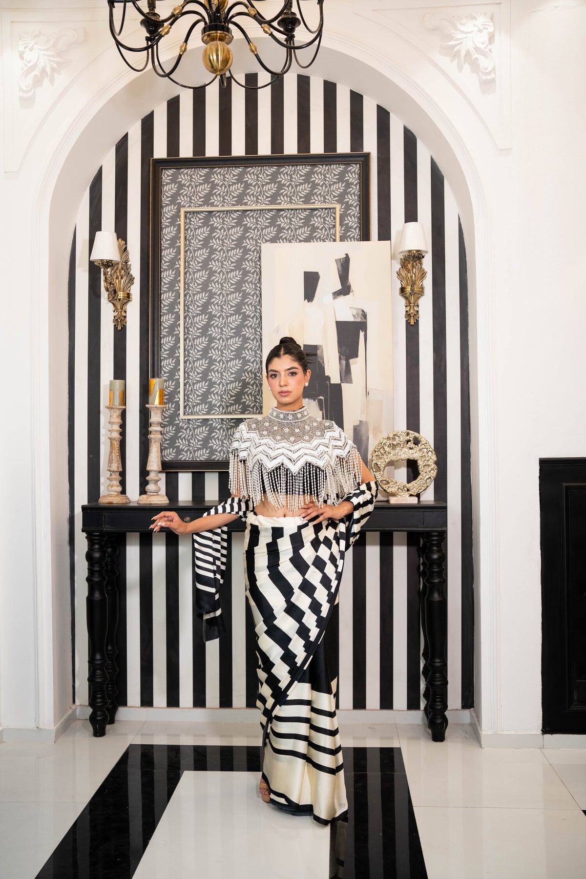The Black Tie Saree
