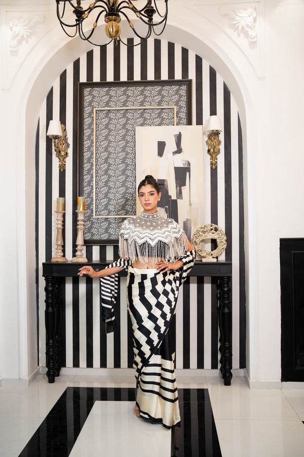 The Black Tie Saree