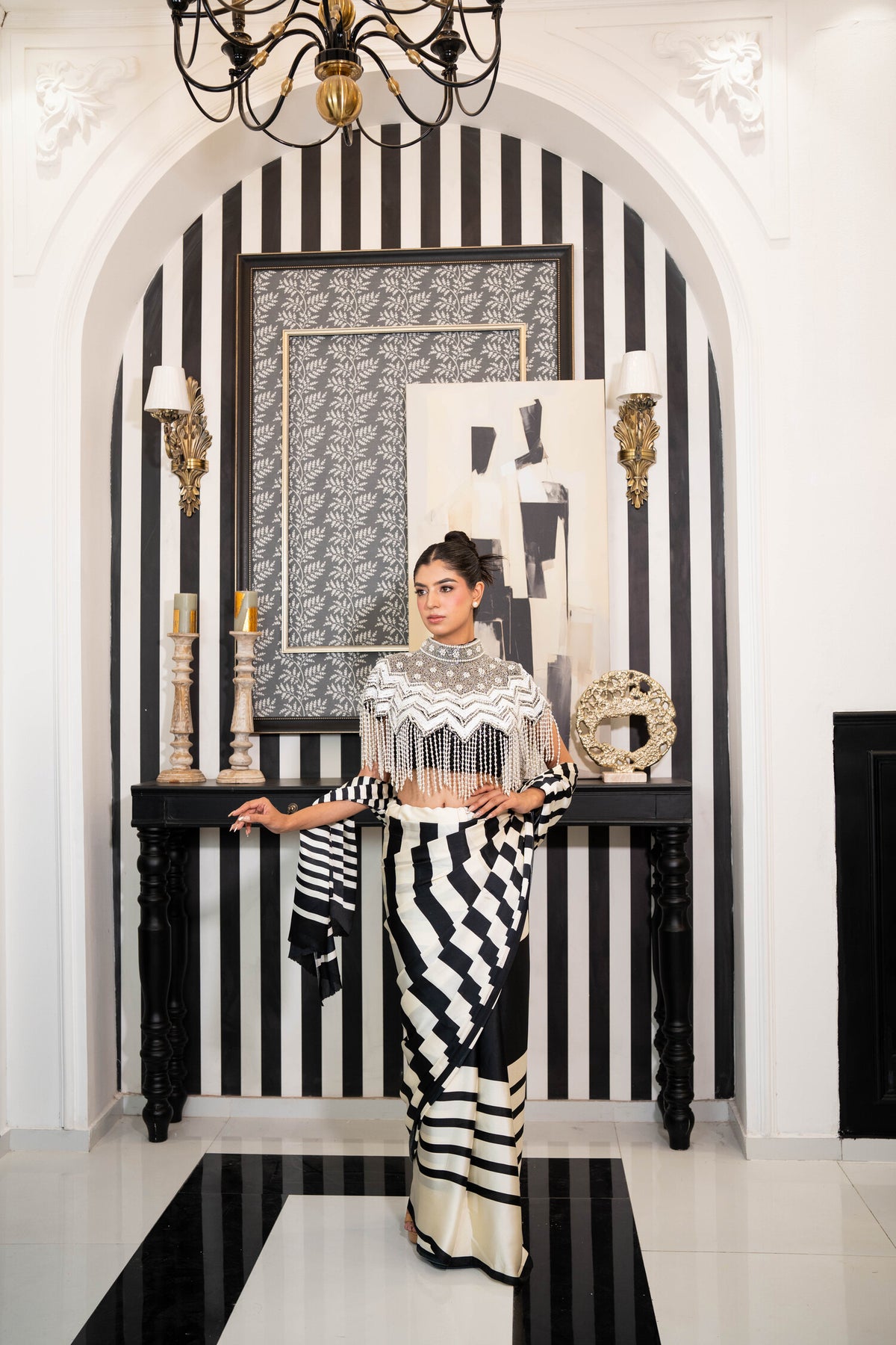 The Black Tie Saree