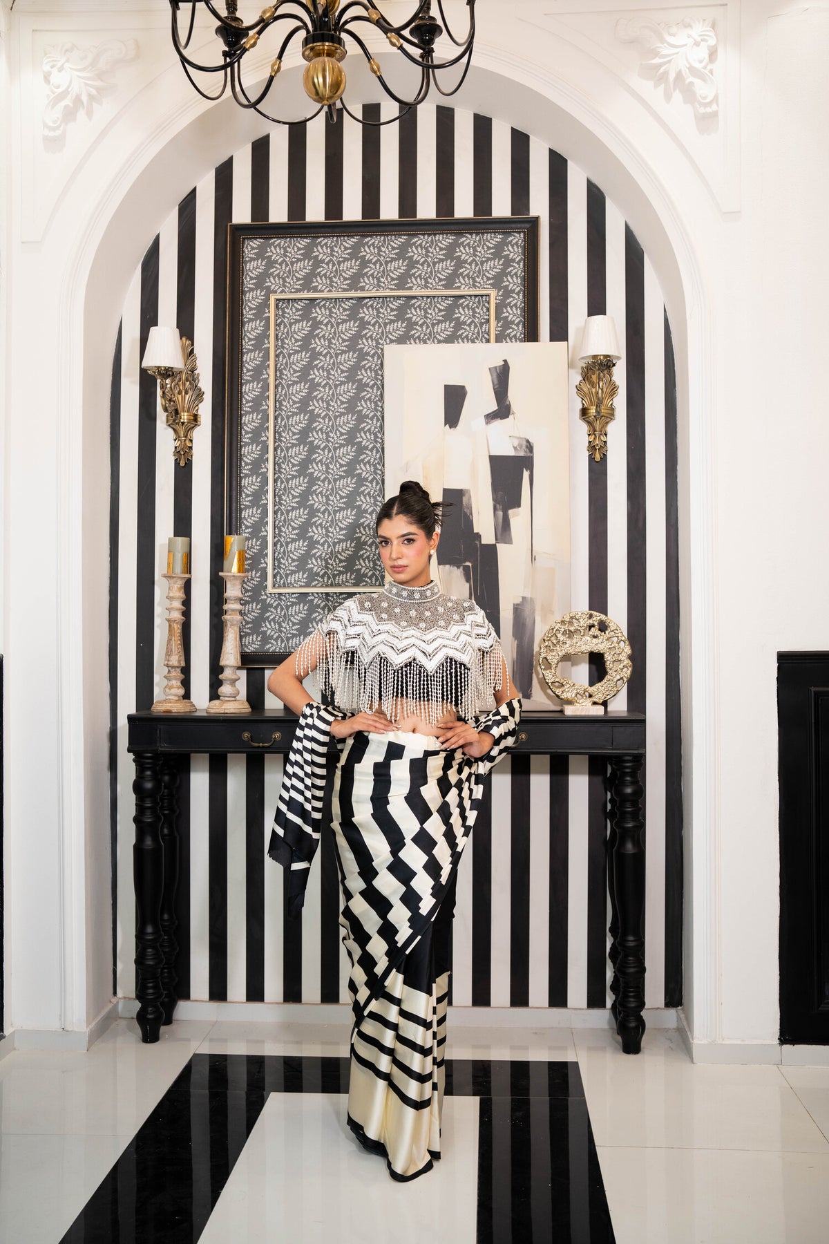 The Black Tie Saree