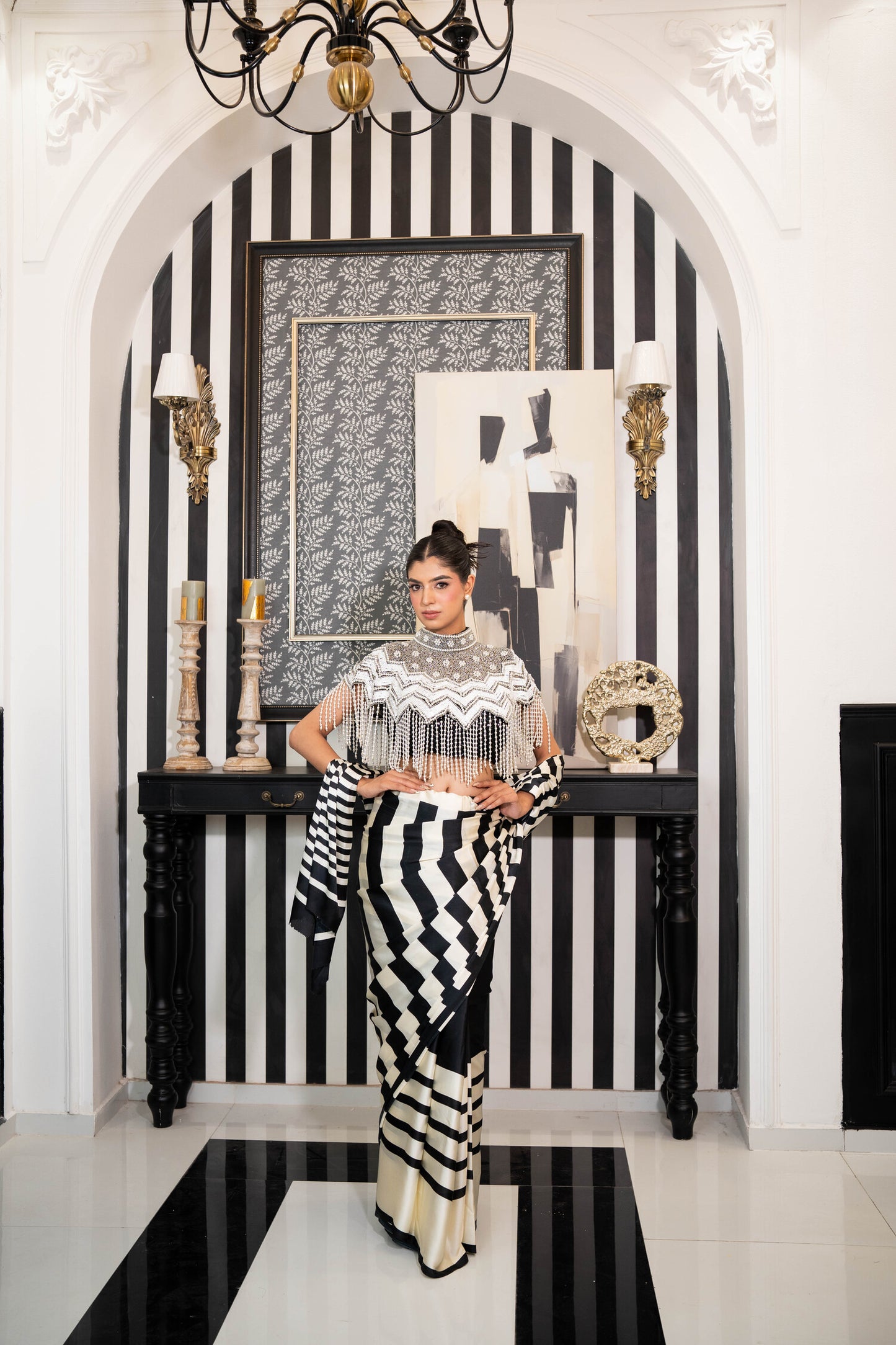 The Black Tie Saree