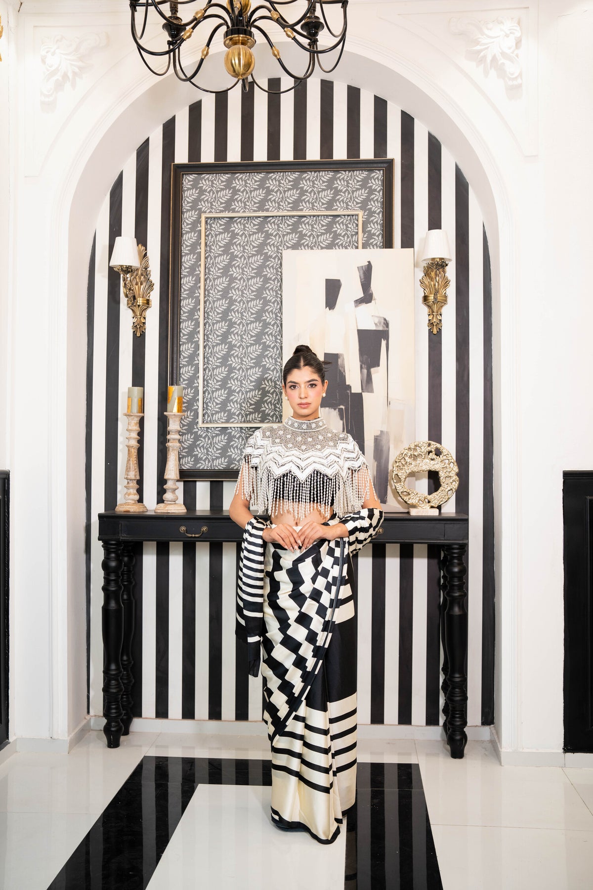 The Black Tie Saree