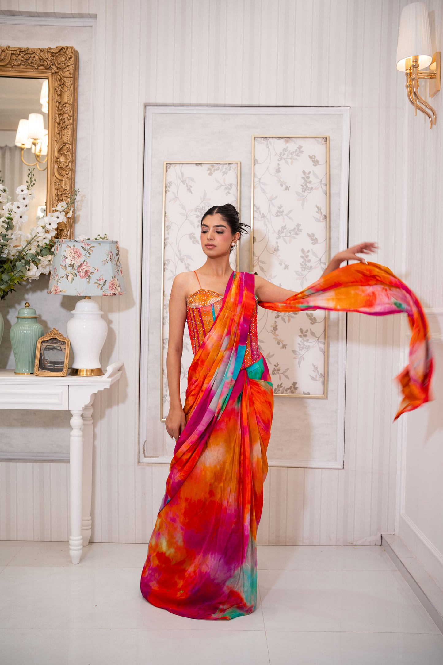 Rangrez Sunset Drape Saree