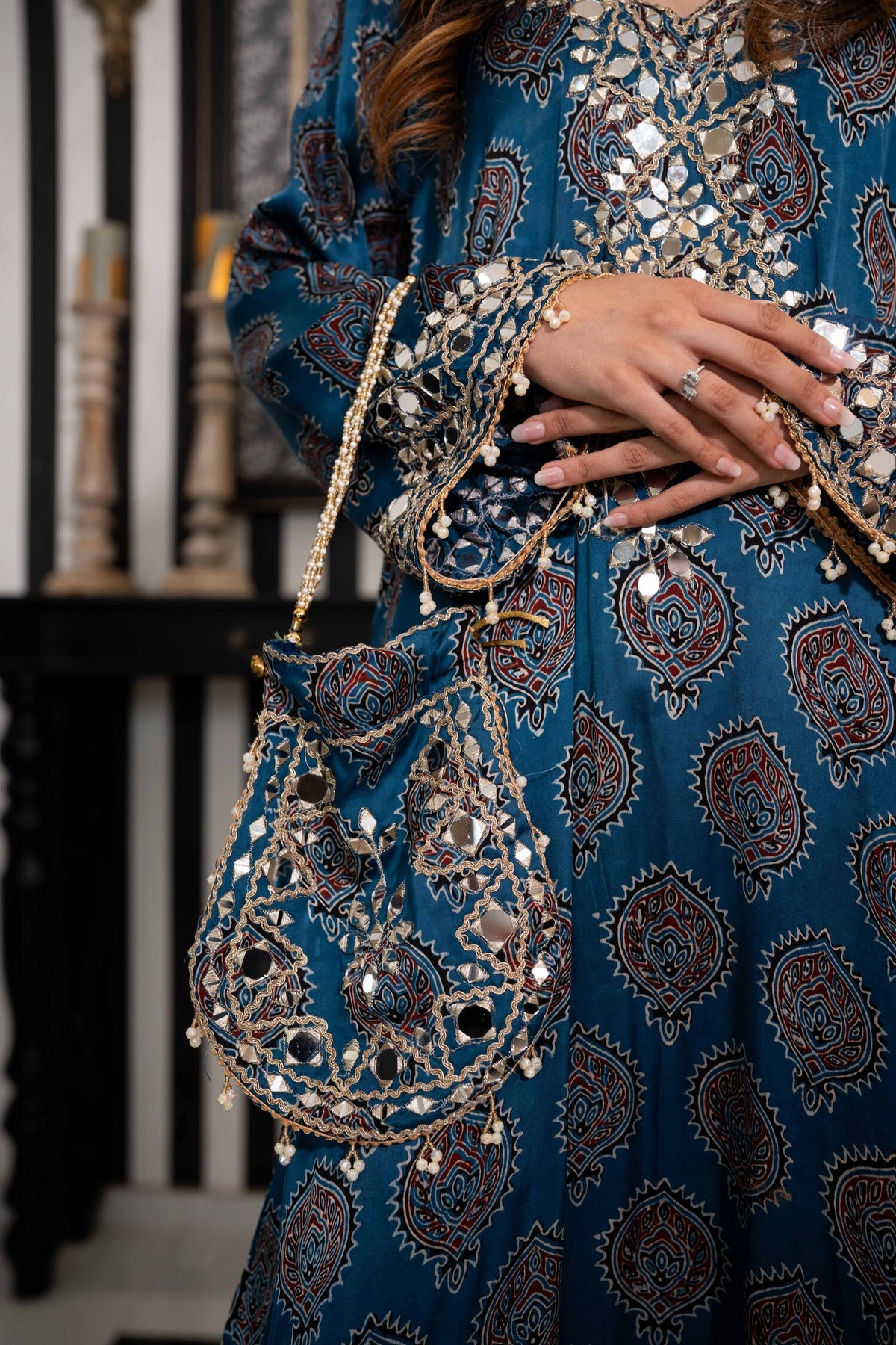 Sapphire Sovereign Kaftan Set