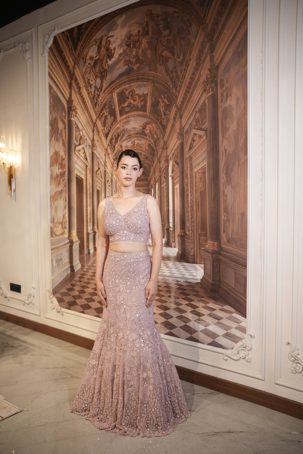 Rose Stardust Lehenga