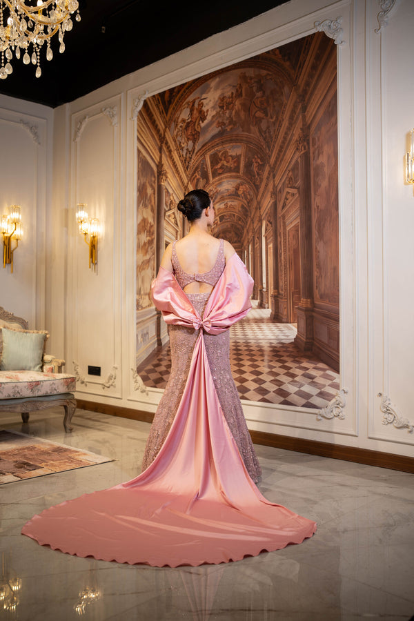 Antique Rose Mermaid Lehenga