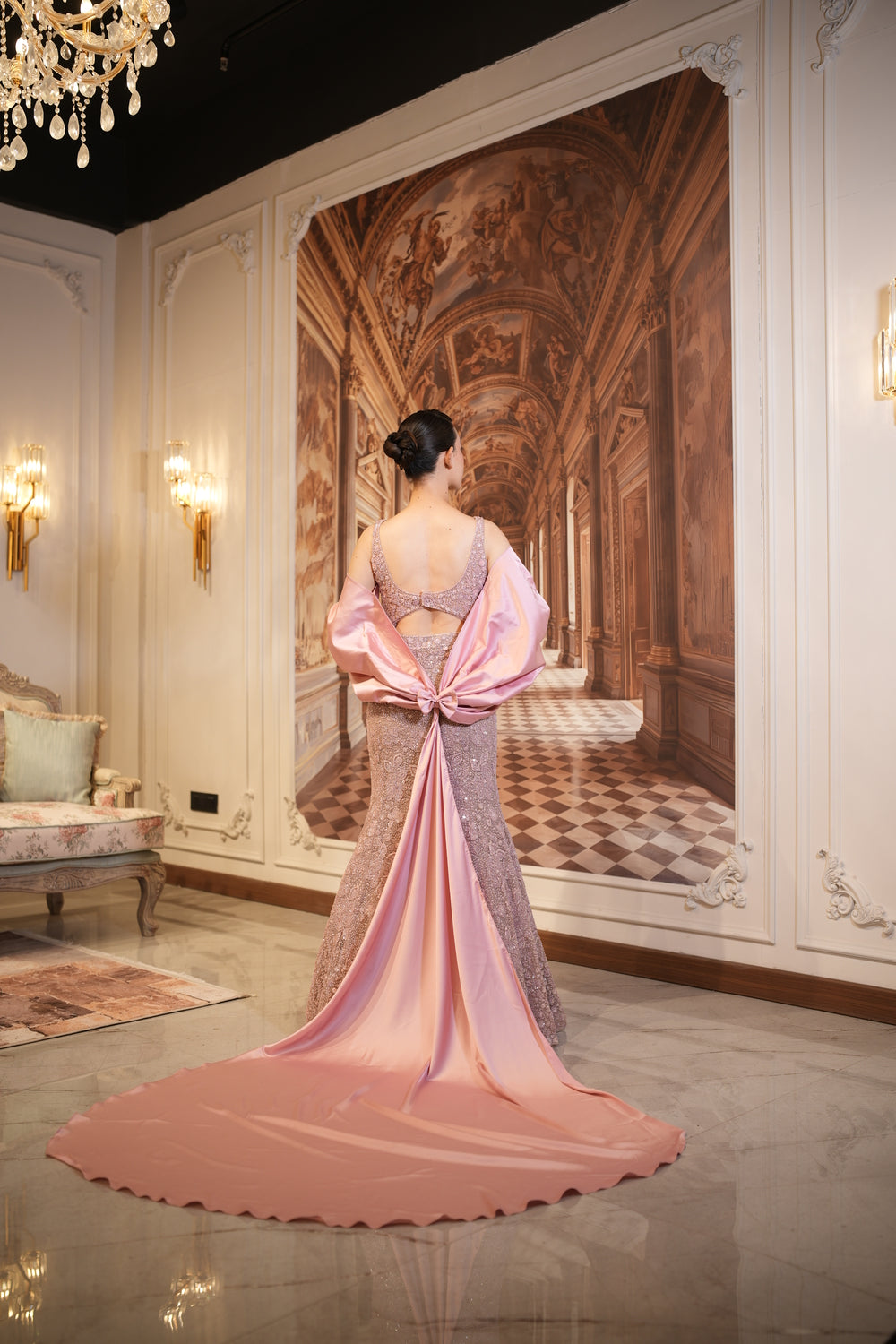 Rose Stardust Lehenga