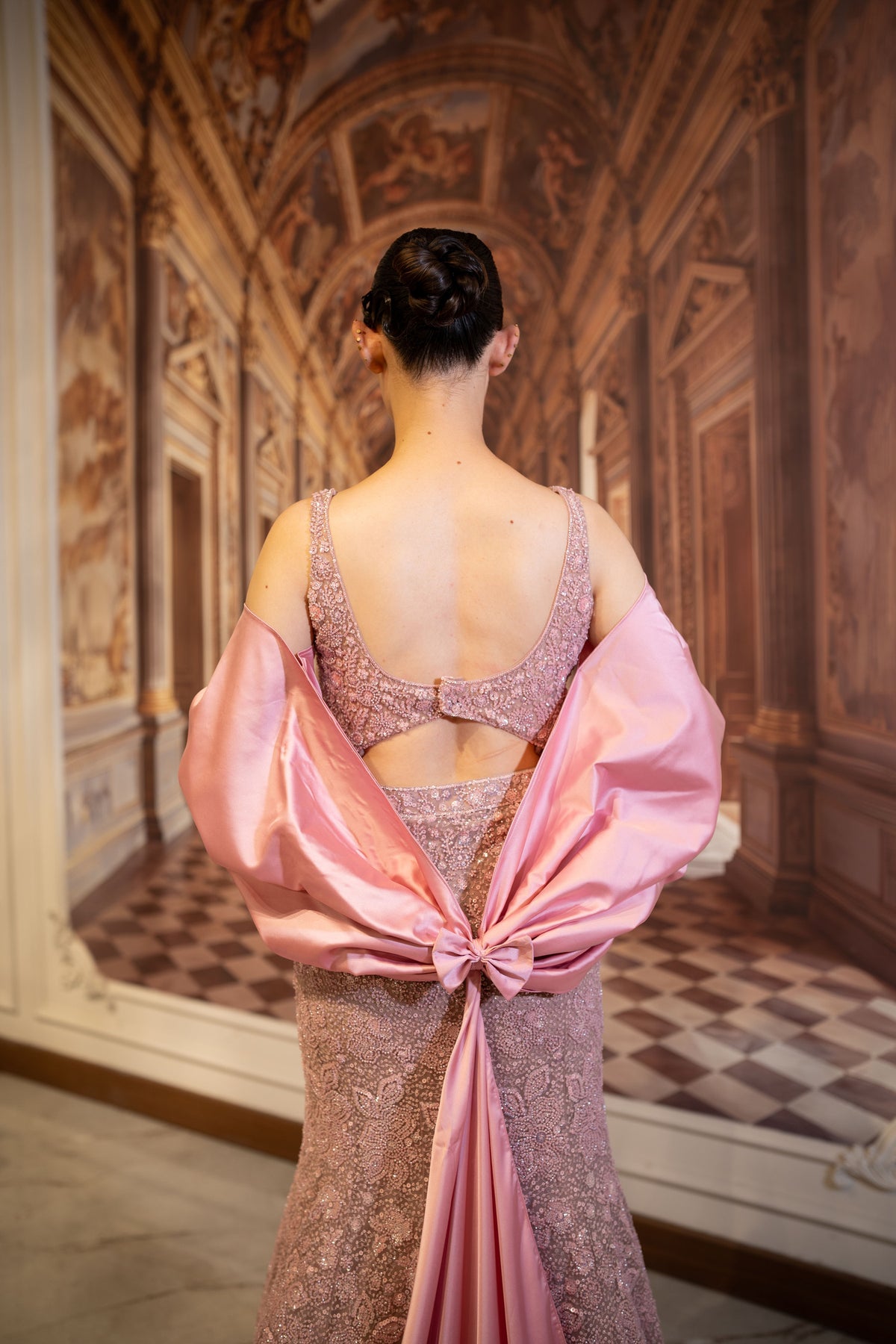 Antique Rose Mermaid Lehenga