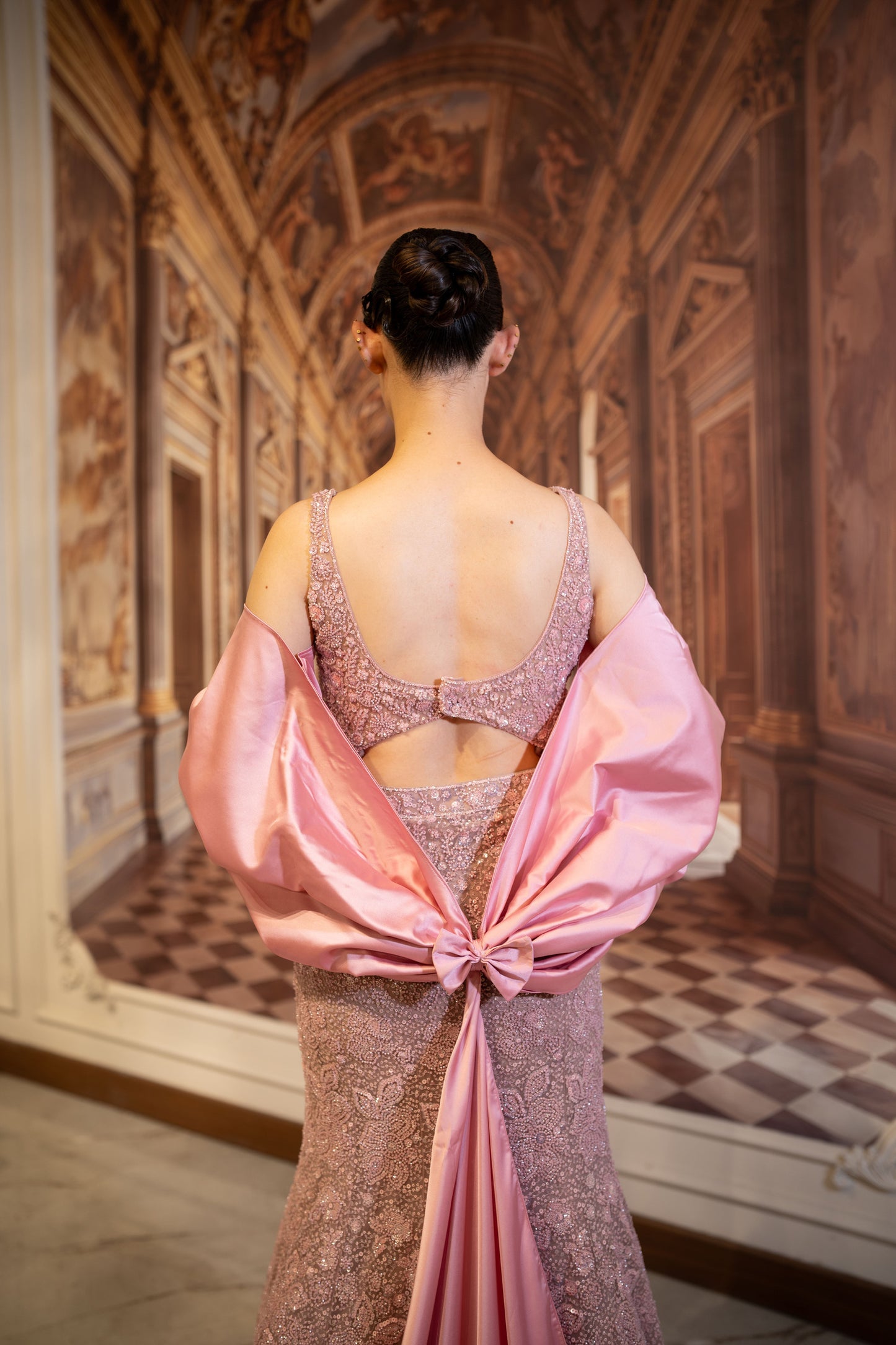 Antique Rose Mermaid Lehenga
