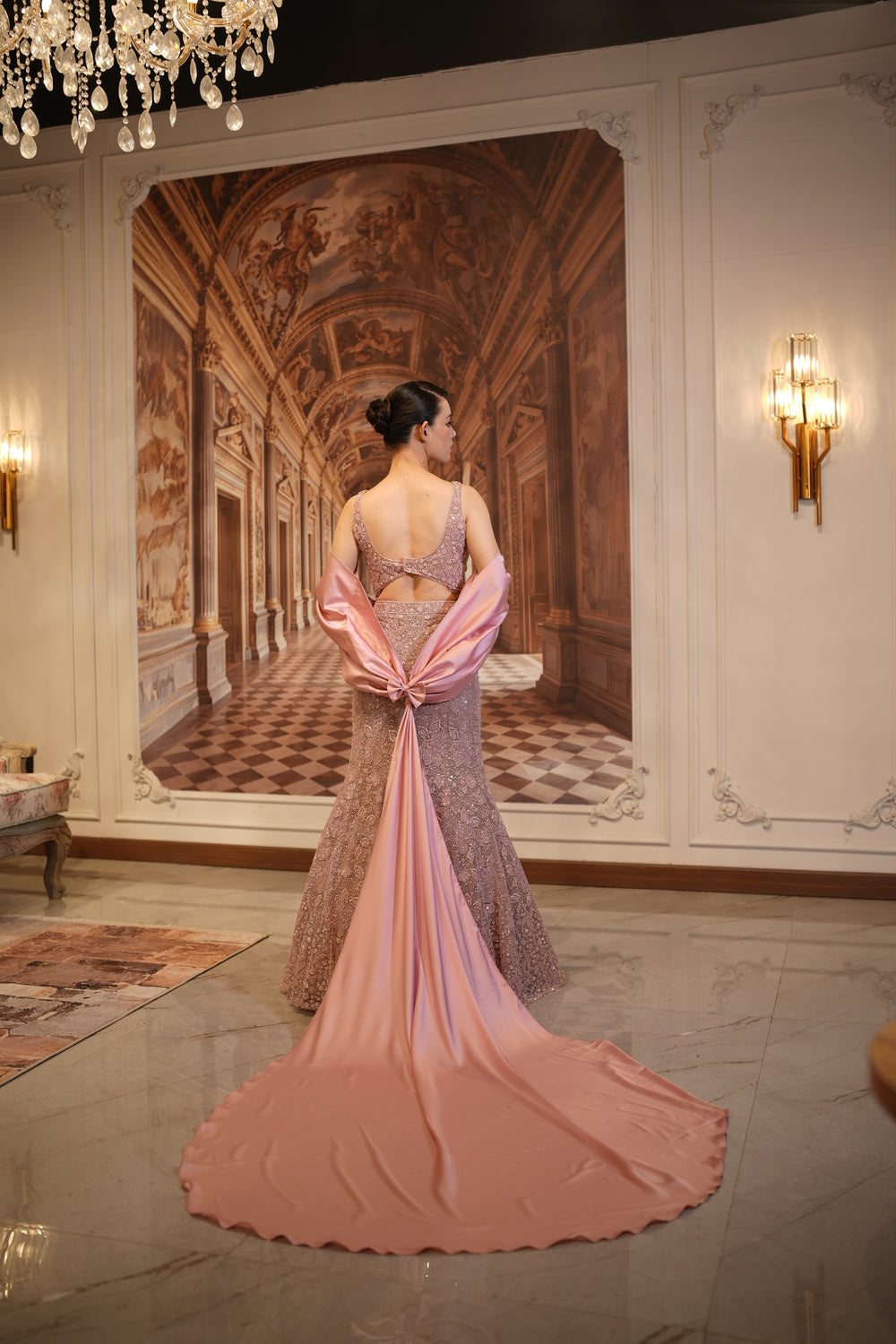 Rose Stardust Lehenga