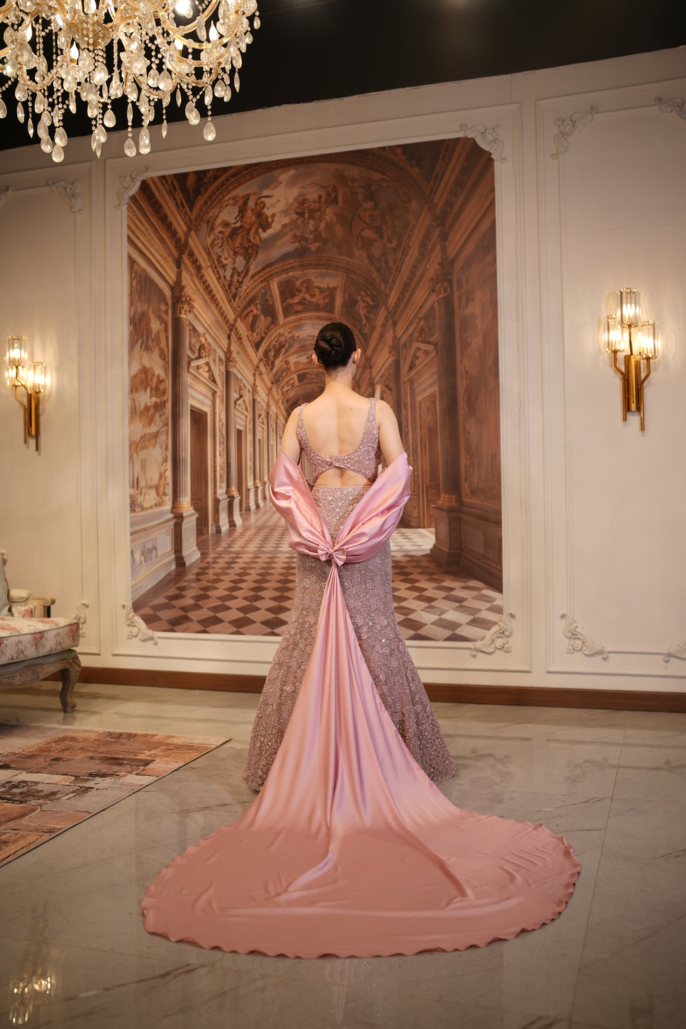 Rose Stardust Lehenga