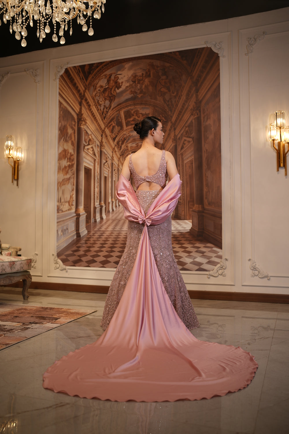 Rose Stardust Lehenga