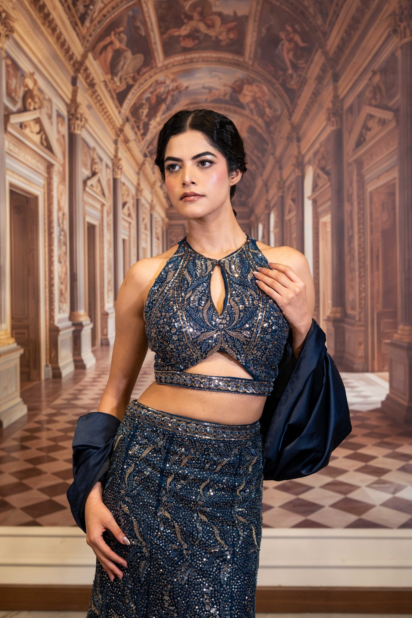Midnight Reverie Mermaid Lehenga