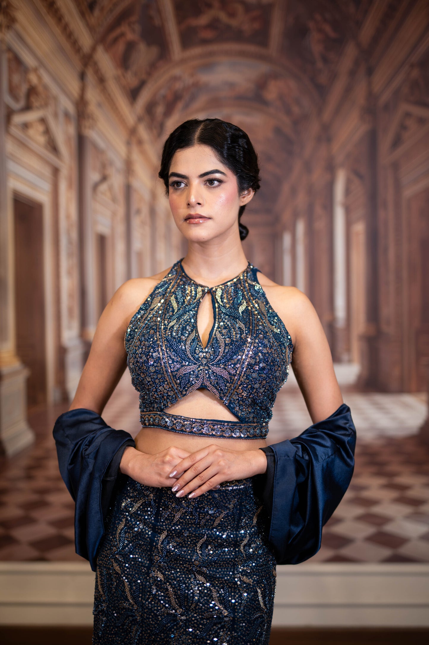 Midnight Reverie Mermaid Lehenga