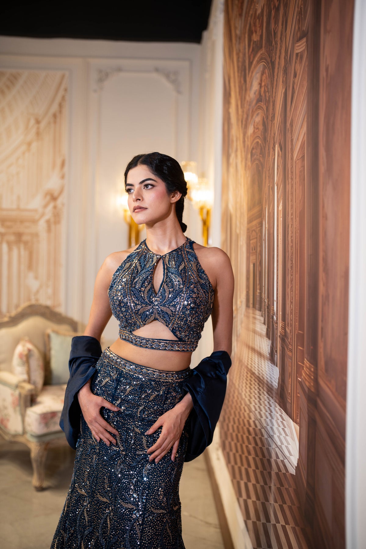 Midnight Reverie Mermaid Lehenga