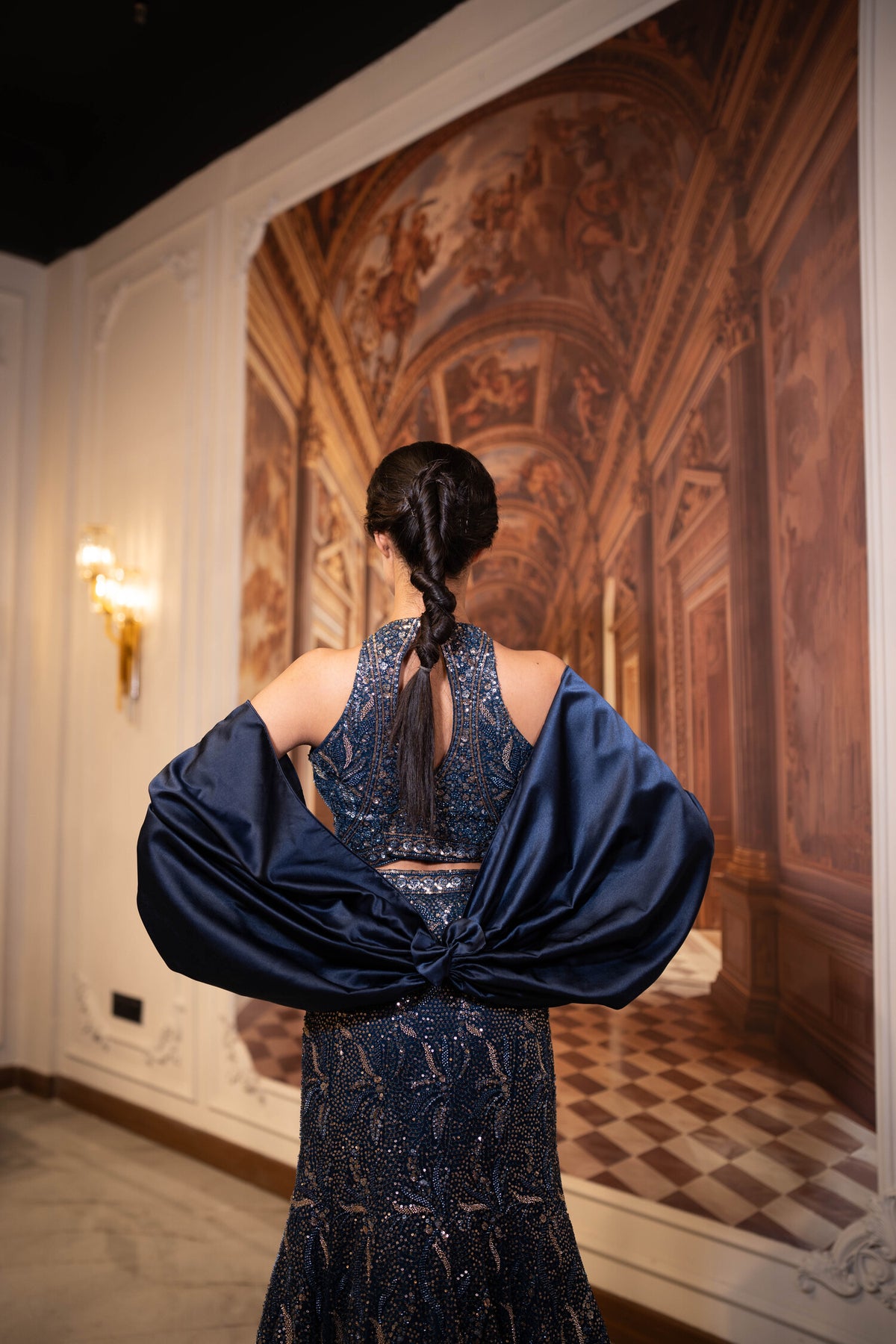 Midnight Reverie Mermaid Lehenga