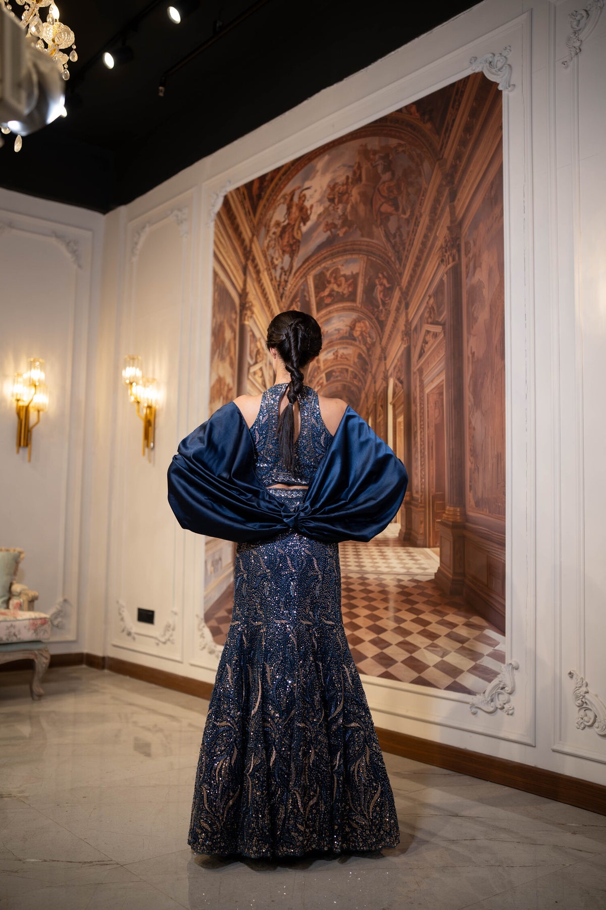 Midnight Reverie Mermaid Lehenga