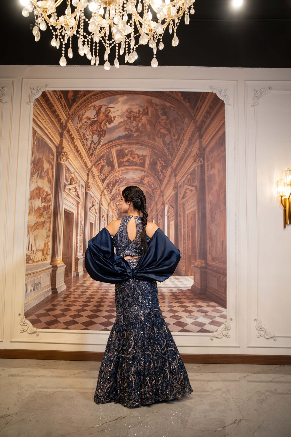 Midnight Reverie Mermaid Lehenga