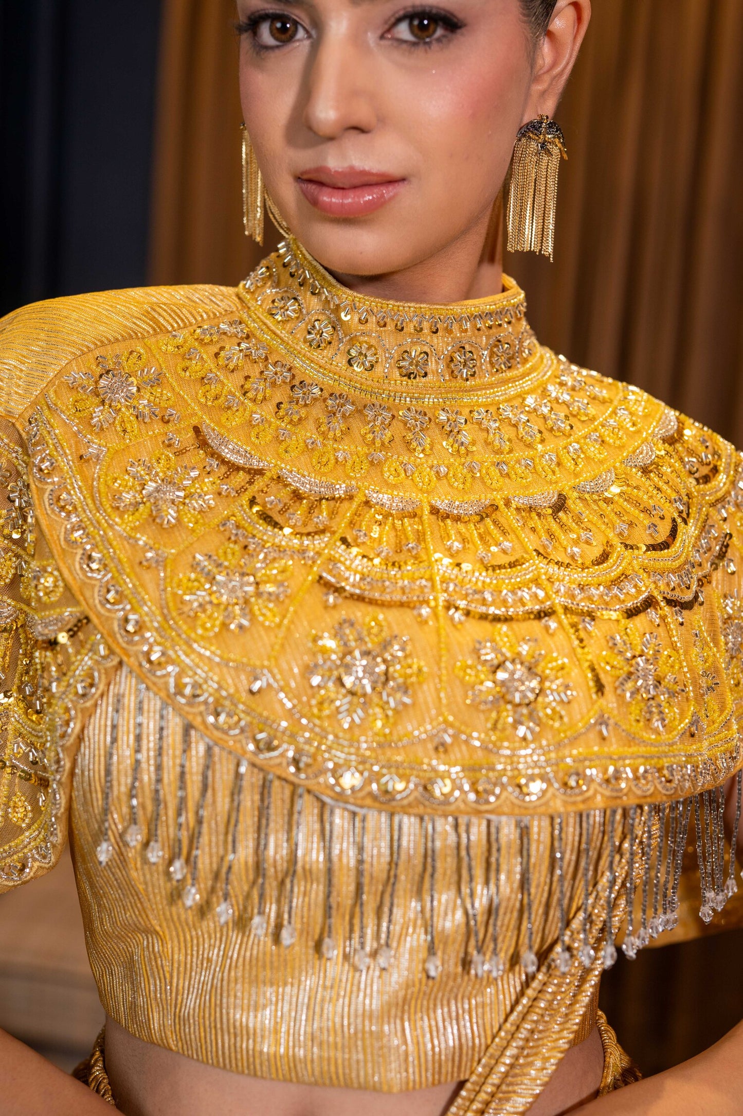 Gilded Sovereign Draped Saree
