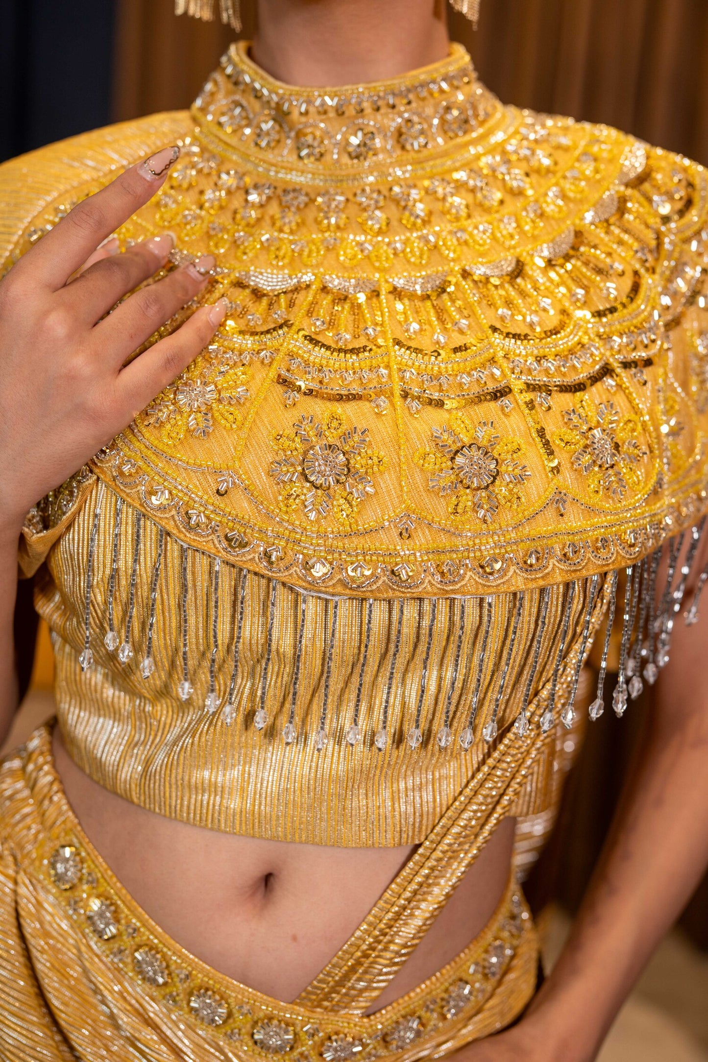 Gilded Sovereign Draped Saree