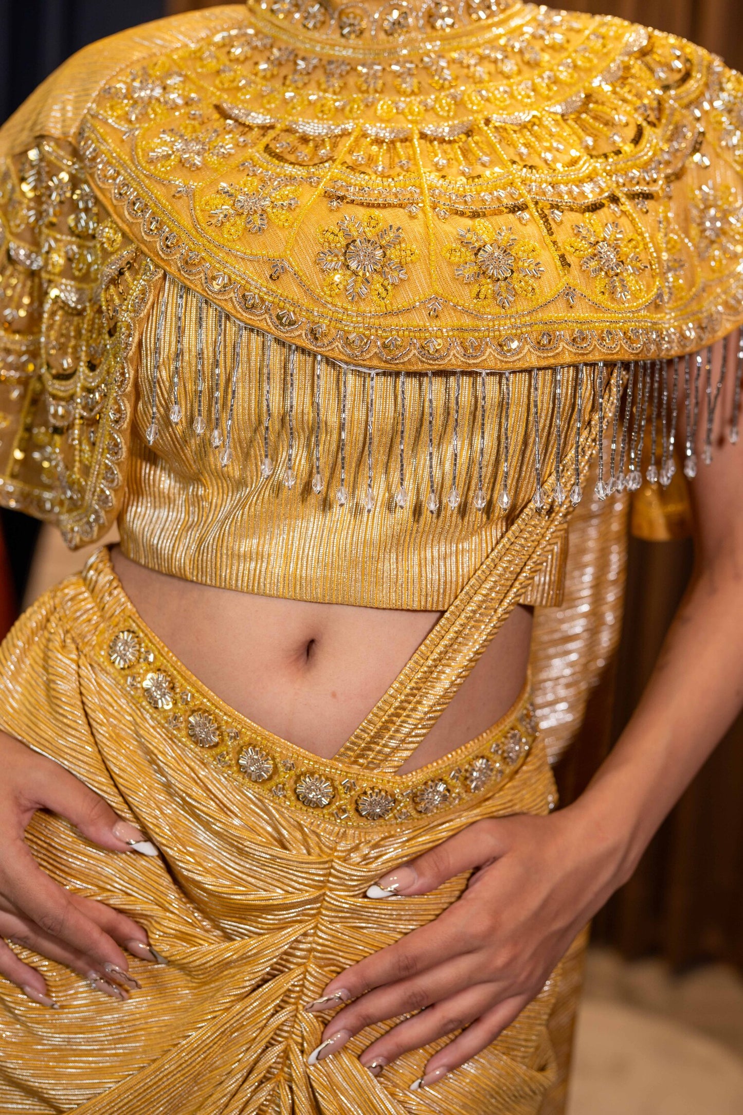 Gilded Sovereign Draped Saree