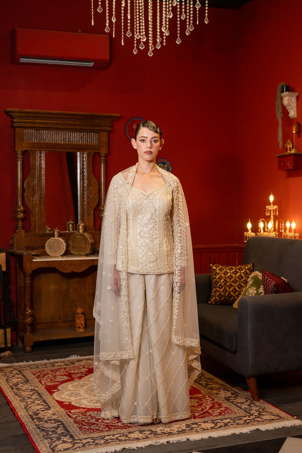 Noor-e-Ivory Cape Set