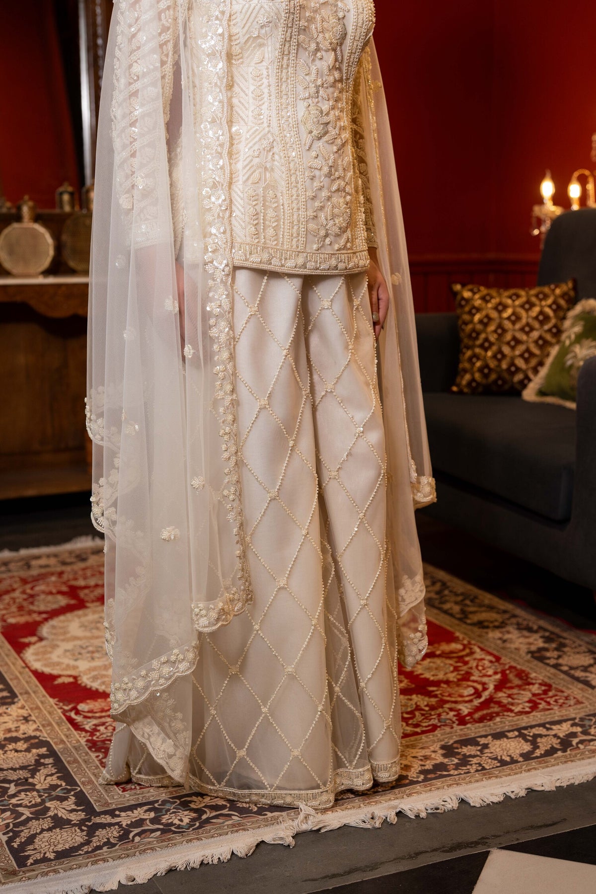 Noor-e-Ivory Cape Set