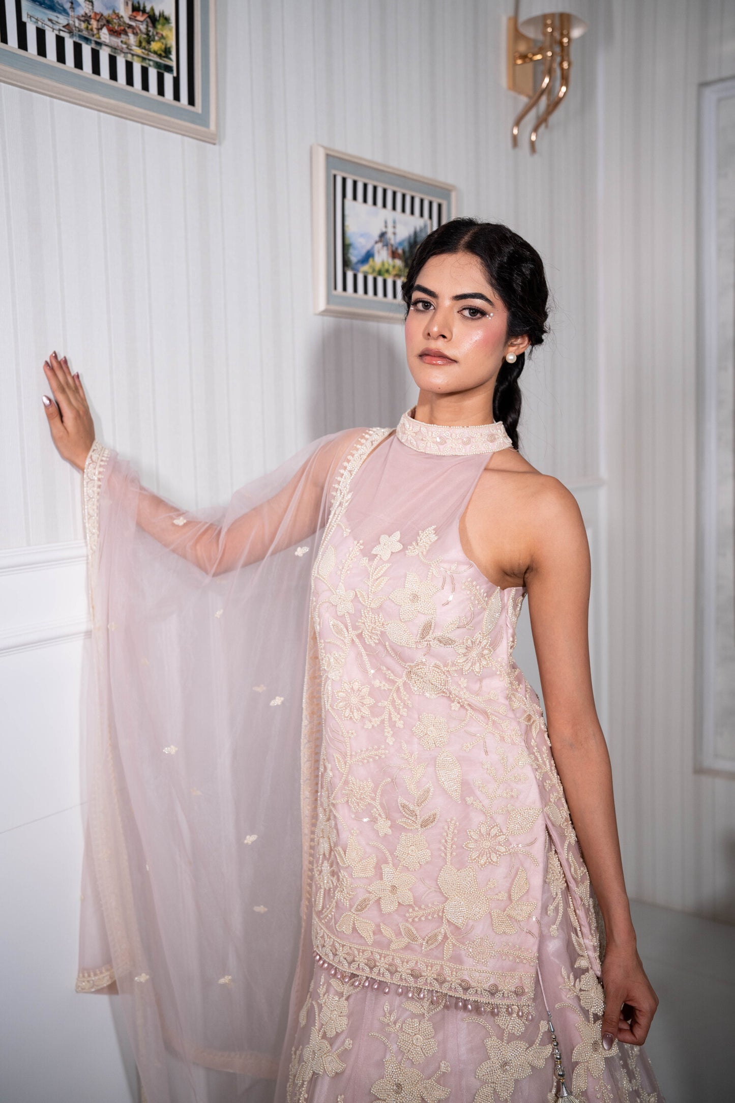 Blush Garden Sharara Set