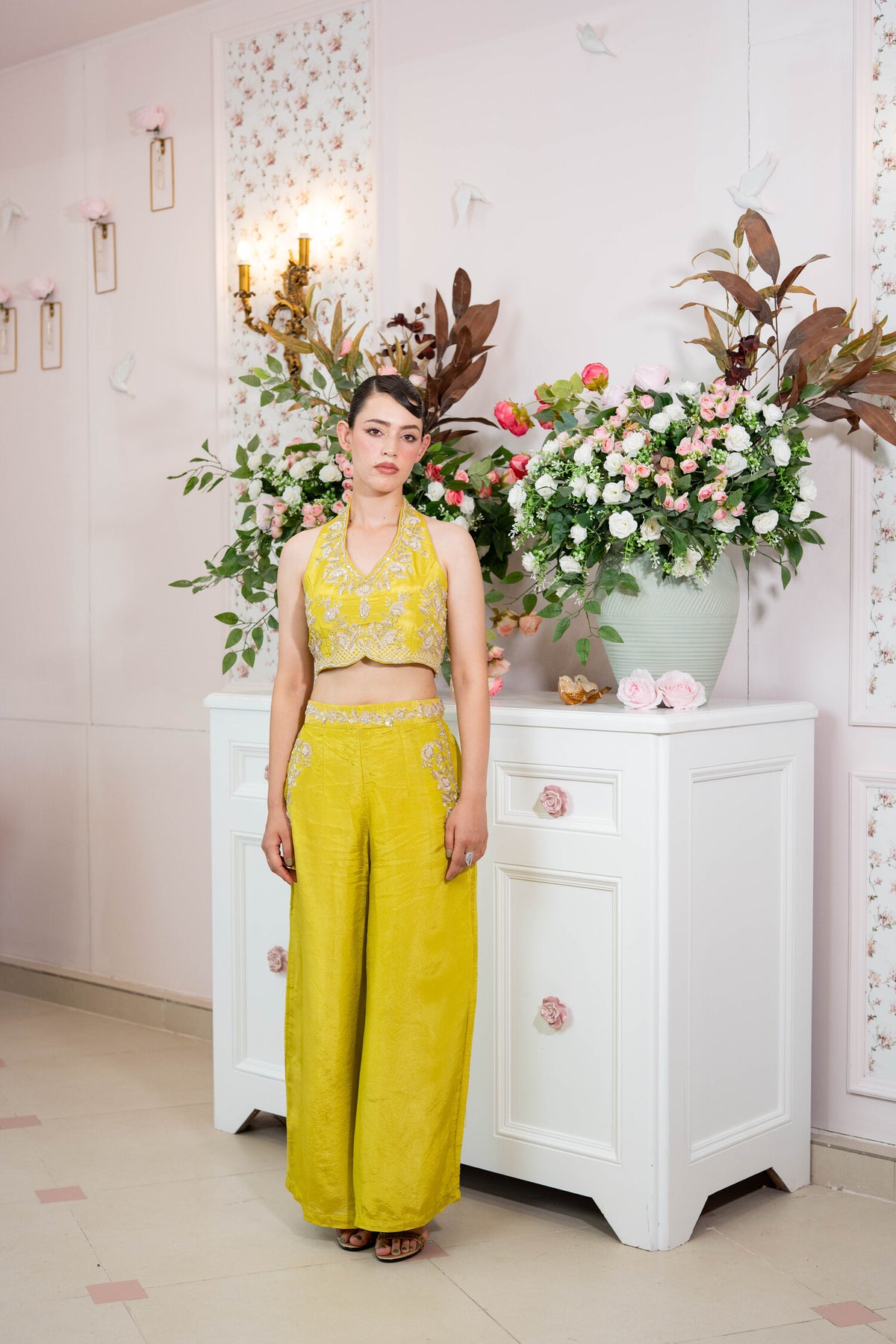 Citrine Bloom Halter Co-Ord