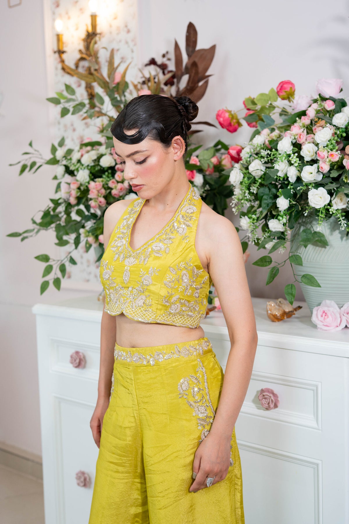 Citrine Bloom Halter Co-Ord