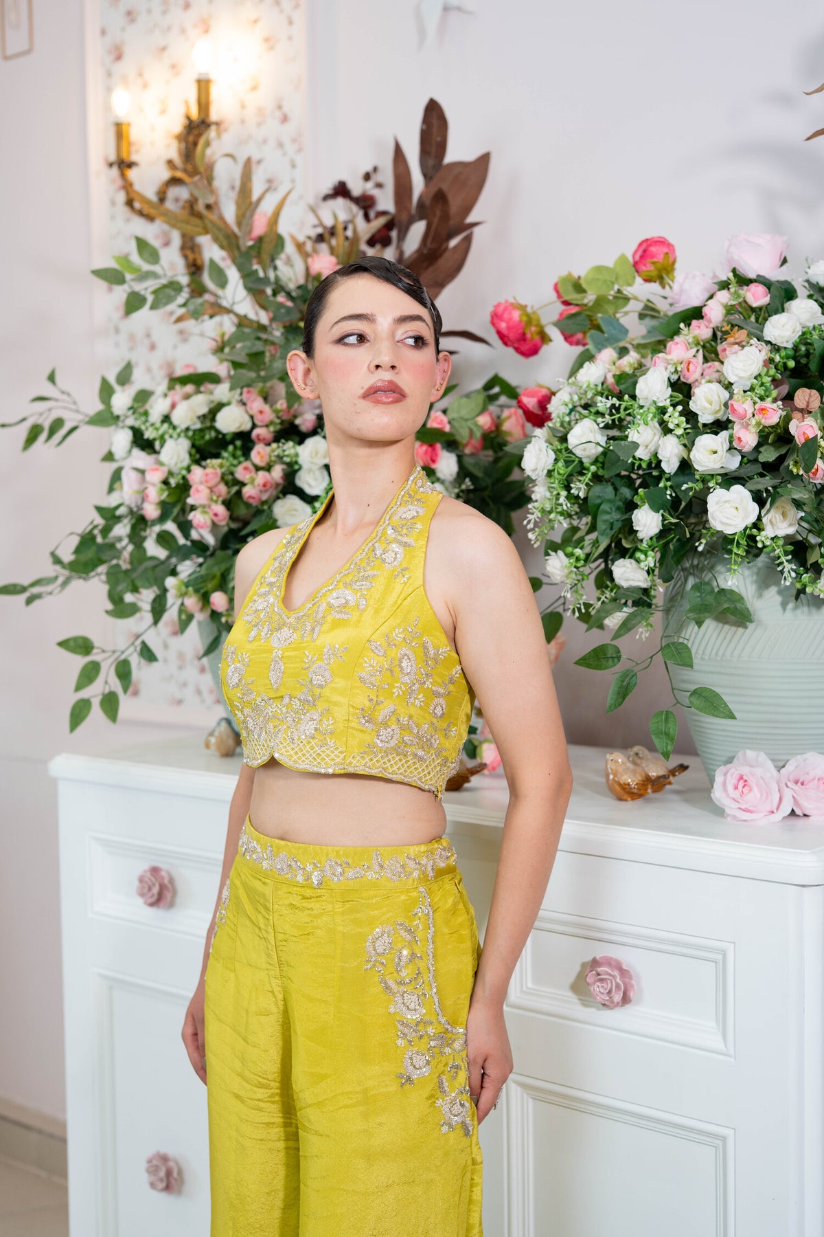 Citrine Bloom Halter Co-Ord