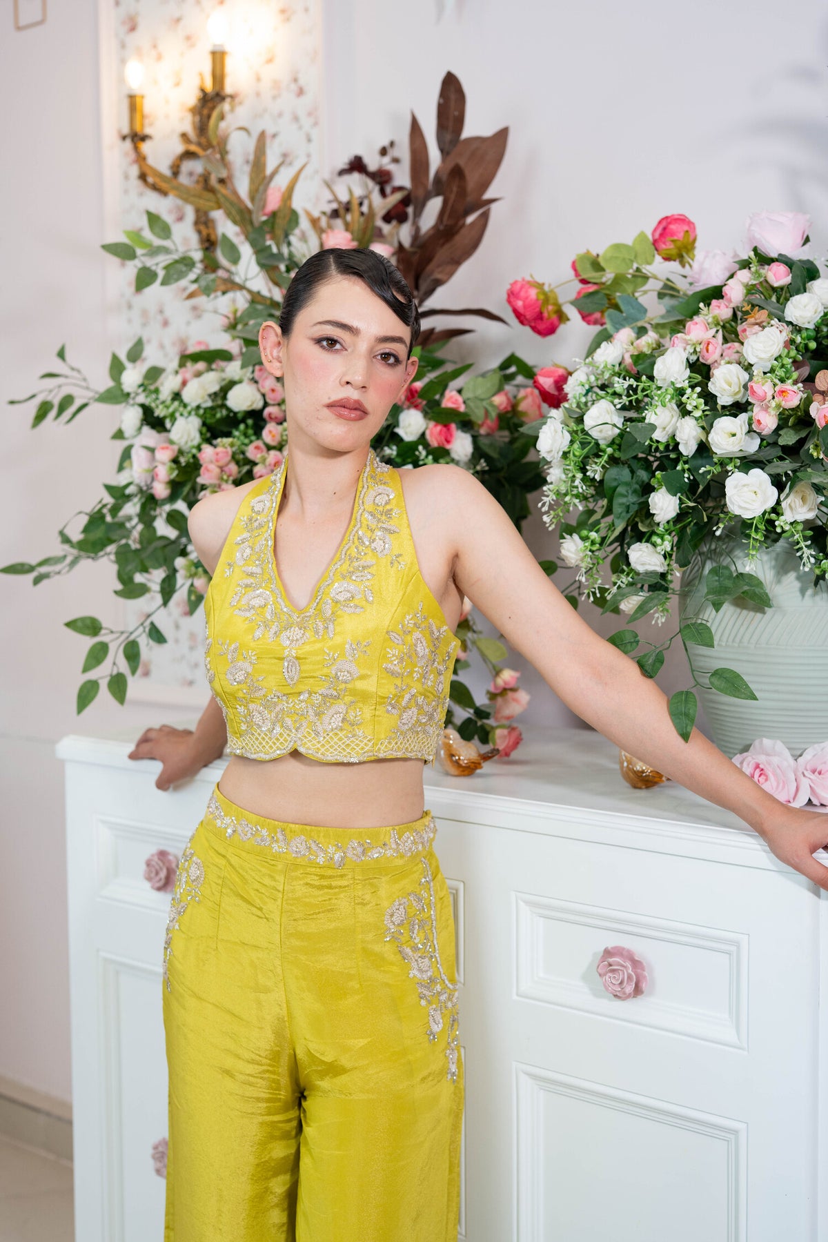Citrine Bloom Halter Co-Ord